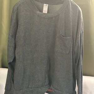 Secret Treasures Charcoal Long Sleeve Top